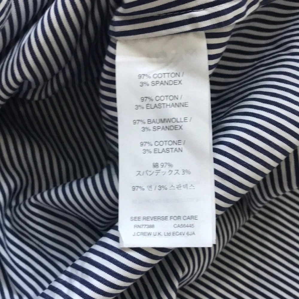 J. Crew Endless shirt blue stripe tunic top button front size 0 or small - Picture 12 of 12